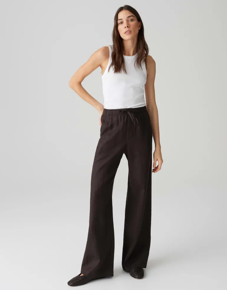 Mileni linen midnight brown
