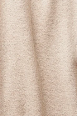 Mit Leinen: lange Weste mit Bindegürtel light taupe