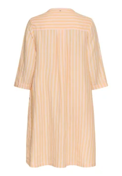 Mittellanges Kleid mit Rückenfalte apricot