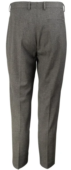 MOULINE TWILL GRID TAPERED PANTS grau