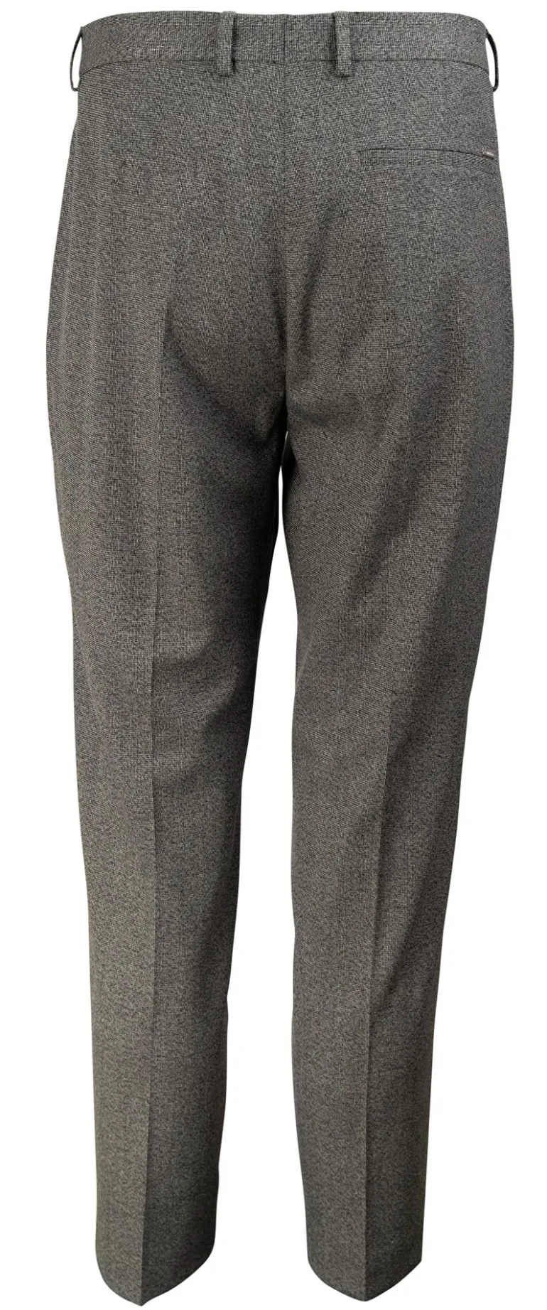 MOULINE TWILL GRID TAPERED PANTS grau