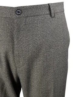 MOULINE TWILL GRID TAPERED PANTS grau