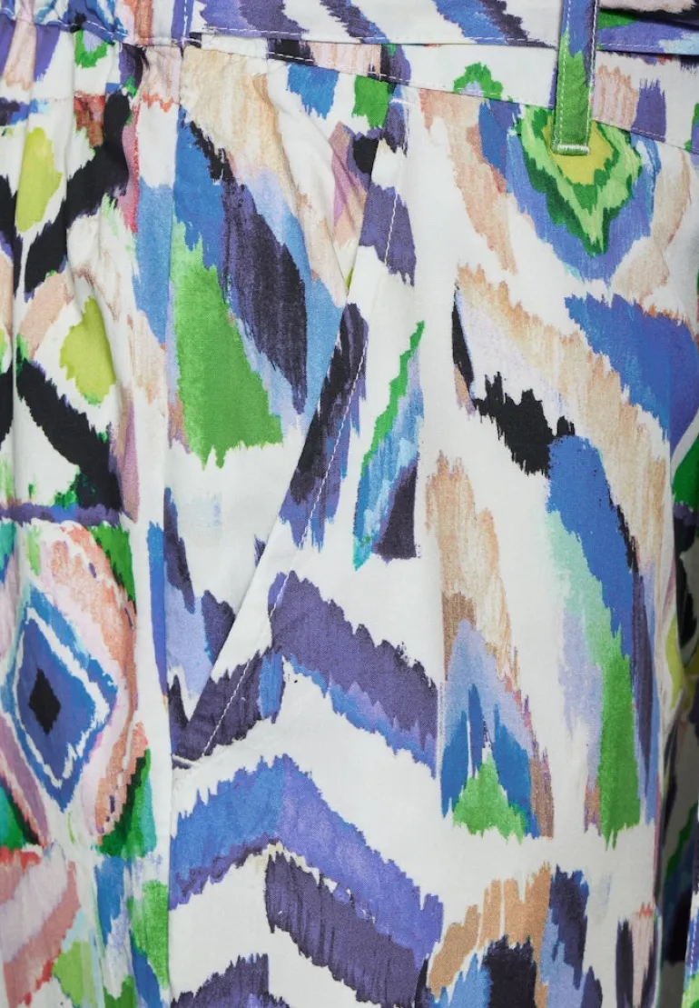 Multicolor Print Hose vanilla white