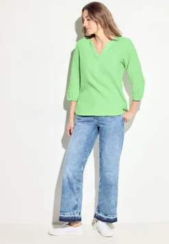 Musselin Bluse matcha lime