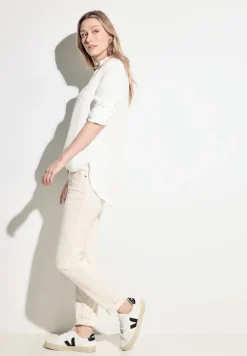 Musselin Hemdbluse vanilla white