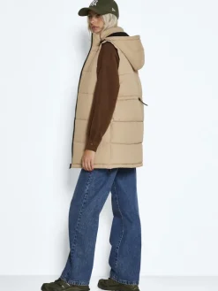 NMAURORA HOOD VEST NOOS hellbraun2