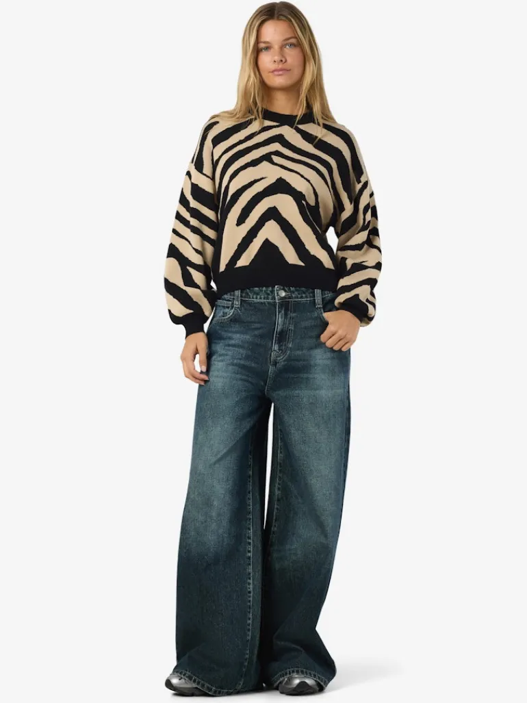 NMCHARLOTT L/S O-NECK KNIT FWD NOOS black