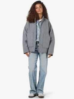 NMHALSTON L/S BOMBER JACKET FWD NOOS light grey melange