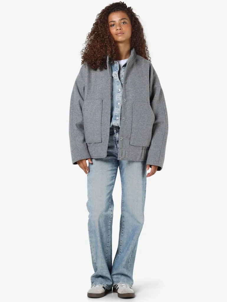 NMHALSTON L/S BOMBER JACKET FWD NOOS light grey melange