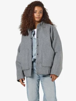 NMHALSTON L/S BOMBER JACKET FWD NOOS light grey melange