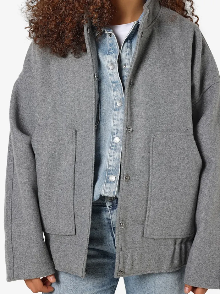 NMHALSTON L/S BOMBER JACKET FWD NOOS light grey melange