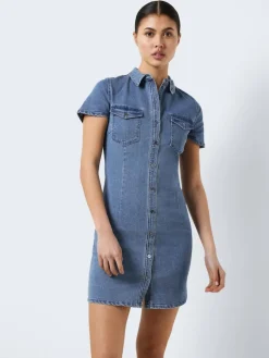 NMJOY S/S DRESS MB S* medium blue denim