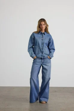 NMKETTIE L/S REG DNM JCKET VI557MB NOOS medium blue denim