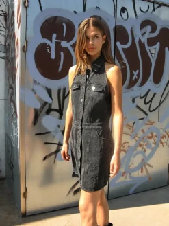 NMLARDIE SH SLM DENIM DRESS VI588BL NOOS black denim