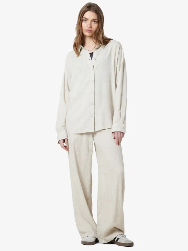 NMLEILANI L/S LOOSE SHIRT WVN NOOS natural