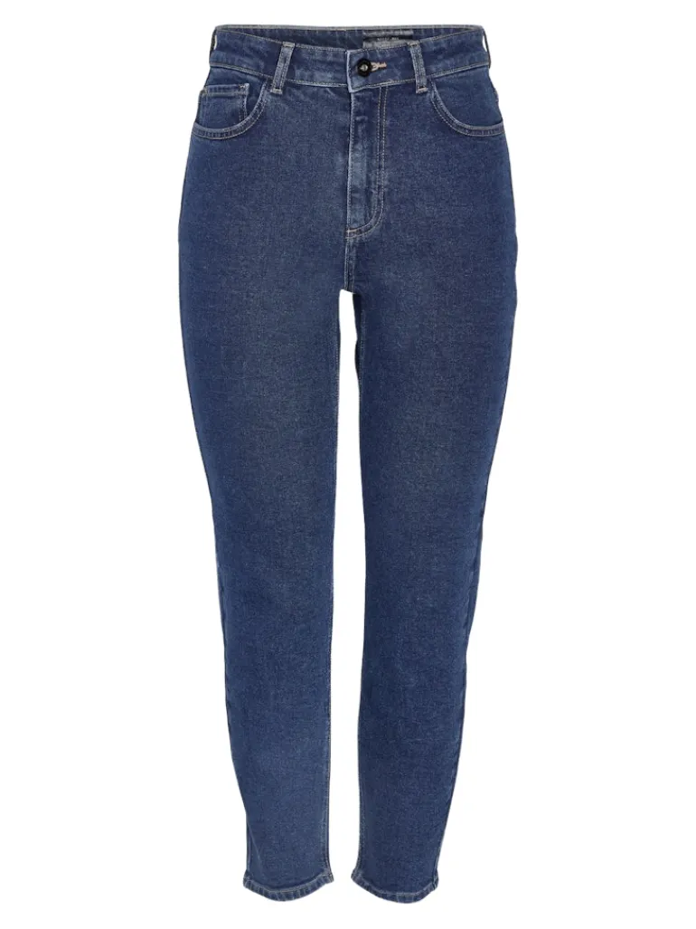 NMMONI HW ANK JEANS AZ365DB FWD NOOS dark blue denim