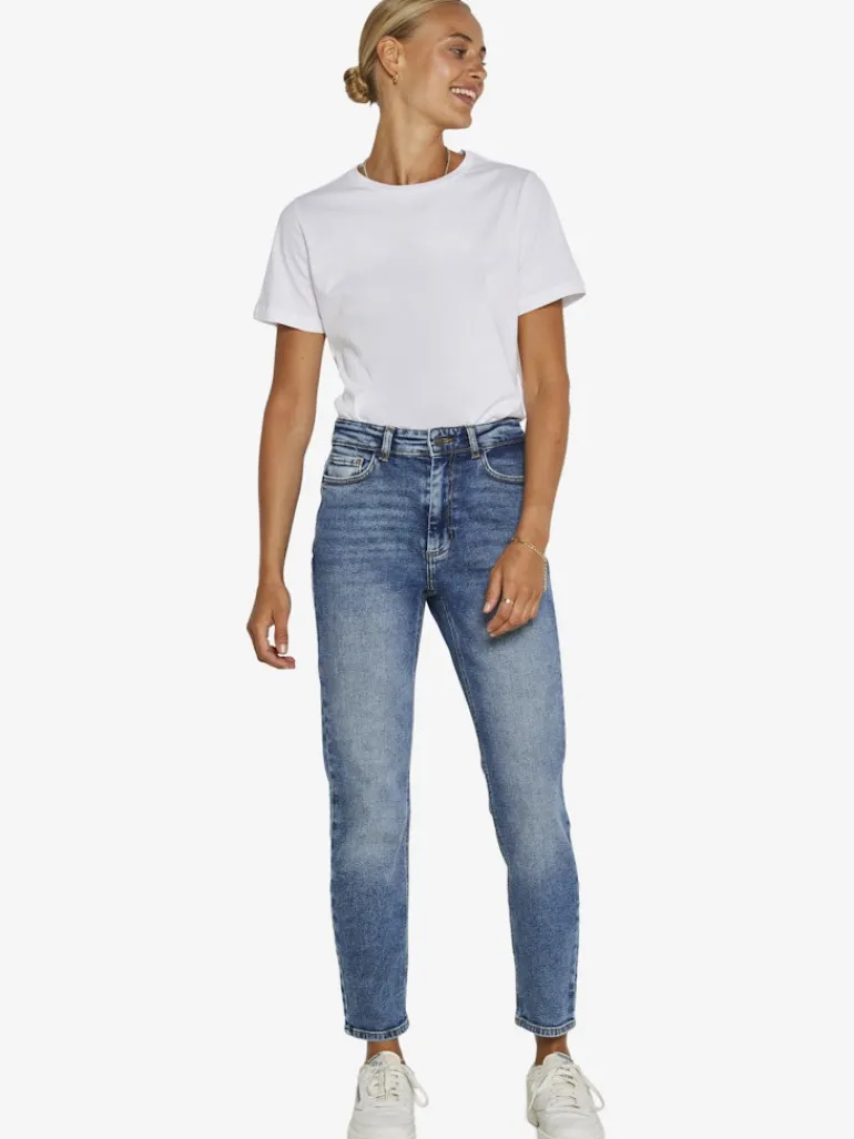 NMMONI HW STRAGHT ANK JEANS AZ221DB NOOS dark blue denim