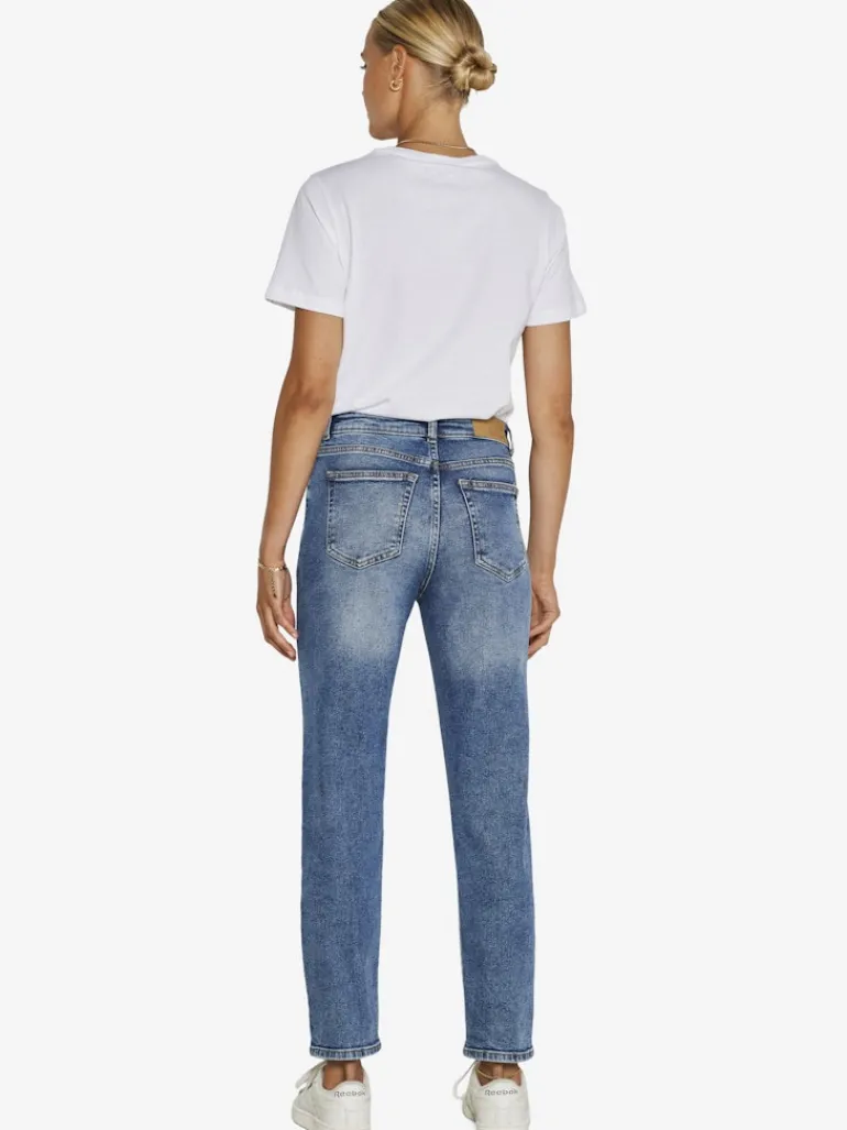 NMMONI HW STRAGHT ANK JEANS AZ221DB NOOS dark blue denim