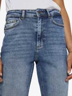 NMMONI HW STRAGHT ANK JEANS AZ221DB NOOS dark blue denim