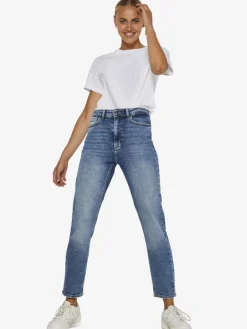 NMMONI HW STRAGHT ANK JEANS AZ221DB NOOS dark blue denim