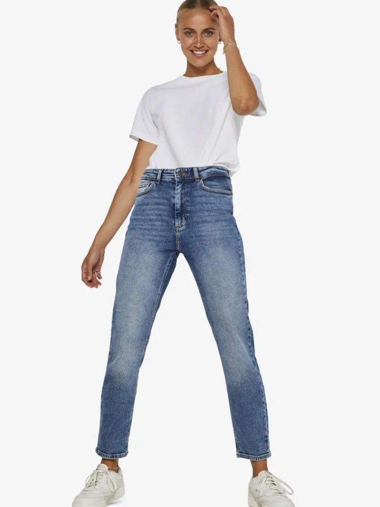 NMMONI HW STRAGHT ANK JEANS AZ221DB NOOS dark blue denim