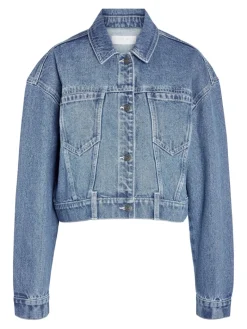 NMRONJA L/S CROP DNM JACKET VI433MB NOOS medium blue denim