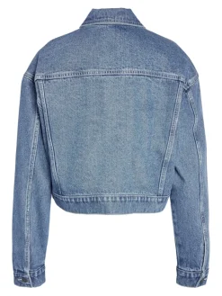 NMRONJA L/S CROP DNM JACKET VI433MB NOOS medium blue denim