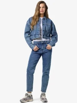 NMRONJA L/S CROP DNM JACKET VI433MB NOOS medium blue denim