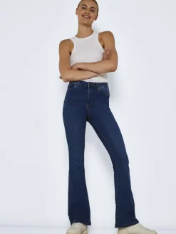 NMSALLIE HW FLARE JEAN VI021MB FWD NOOS medium blue denim