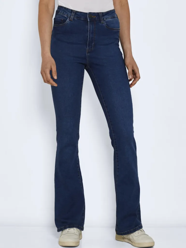 NMSALLIE HW FLARE JEAN VI021MB FWD NOOS medium blue denim