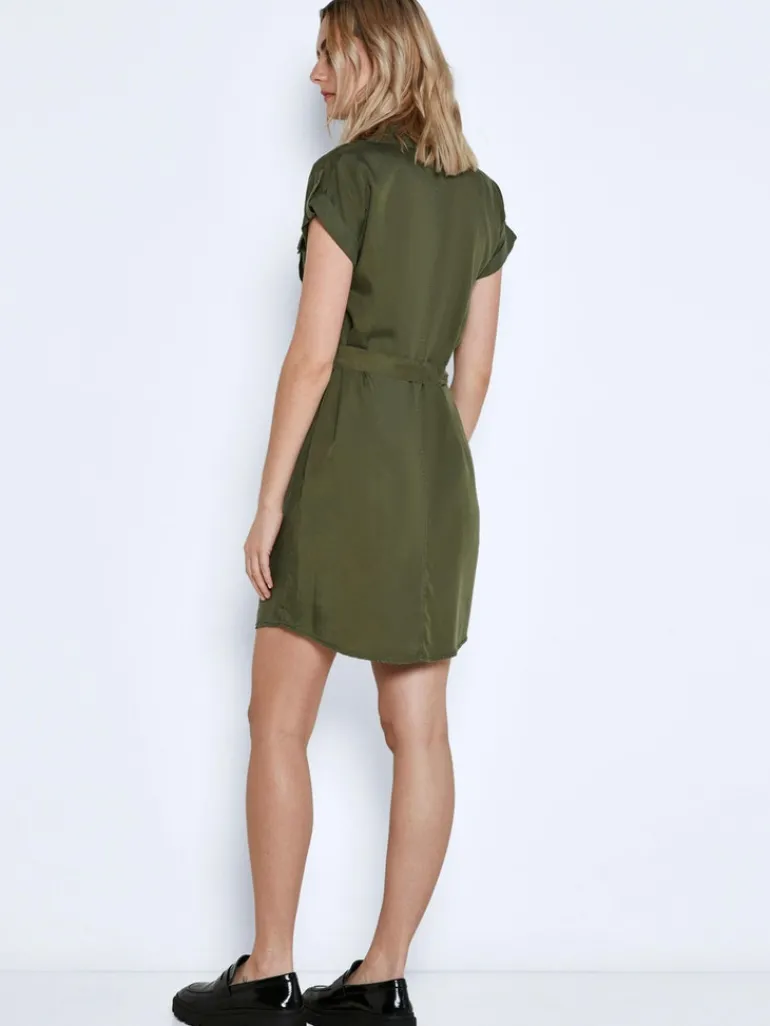 NMVERA S/S ENDI TENCEL DRESS FWD S* olive night