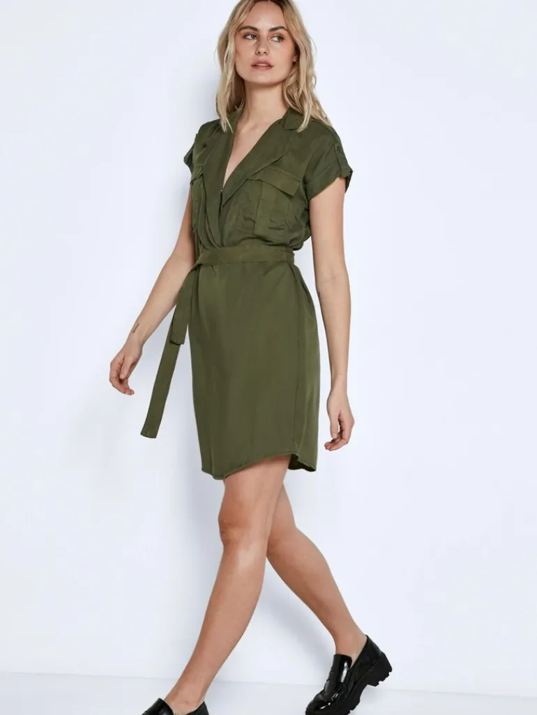 NMVERA S/S ENDI TENCEL DRESS FWD S* olive night