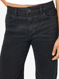 NMYOLANDA MW WIDE STR BLACK NOOS black denim