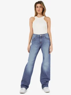 NMYOLANDA NW WIDE JEANS AZ308MB FWD NOOS medium blue denim