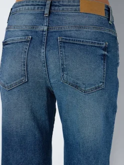 NMYOLANDA NW WIDE LEG STUD JEANS AZ308MB medium blue denim