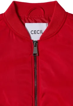 Nylon-Look Blouson fiery red