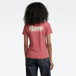 Nysid RAW. slim T-Shirt pink ink