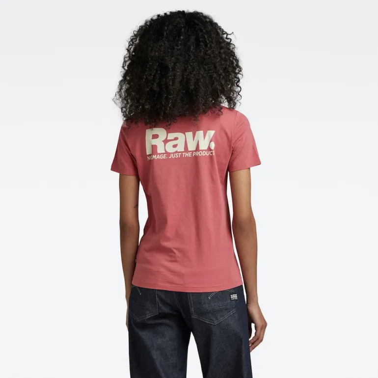 Nysid RAW. slim T-Shirt pink ink