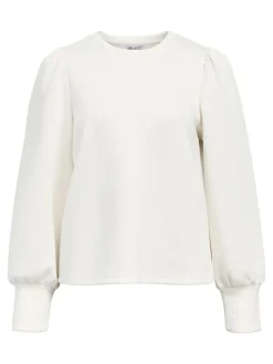 OBJANDREA RE L/S O-NECK TOP NOOS white sand
