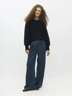 OBJANDREA RE L/S O-NECK TOP NOOS black