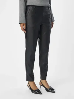 OBJBELLE LISA COATED PANT NOOS black