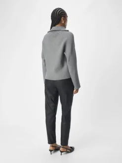 OBJBELLE LISA COATED PANT NOOS black