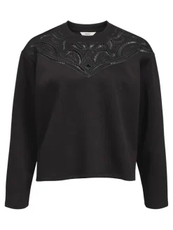 OBJBETZY L/S LO PULLOVER E AW FAIR 24 black