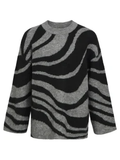 OBJDIANA LO L/S KNIT PULLOVER NOOS medium grey melange
