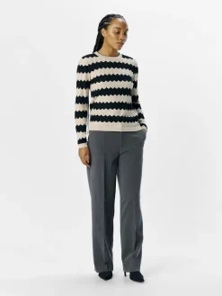 OBJEBBA L/S RE KNIT PULLOVER NOOS sandshell