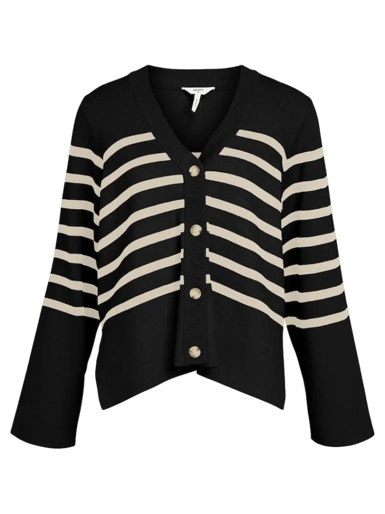 OBJESTER L/S CARDIGAN NOOS black
