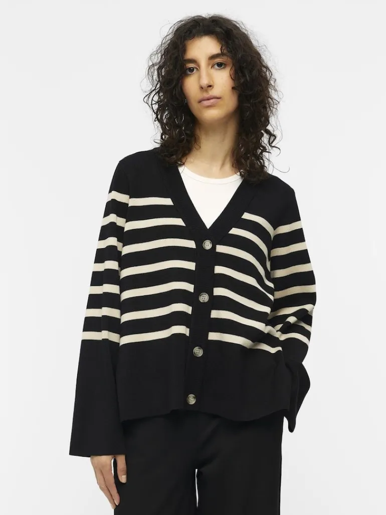 OBJESTER L/S CARDIGAN NOOS black
