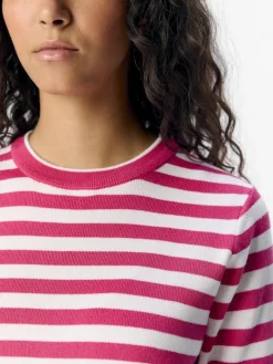 OBJESTER S/S NEW KNIT PULLOVER NOOS raspberry sorbet