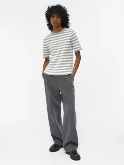 OBJESTER S/S NEW KNIT PULLOVER NOOS light grey melange