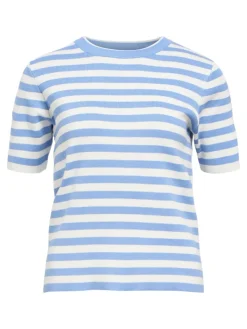 OBJESTER S/S NEW KNIT PULLOVER NOOS cornflower blue
